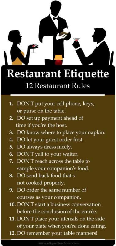 12 Restaurant Dos and Don'ts