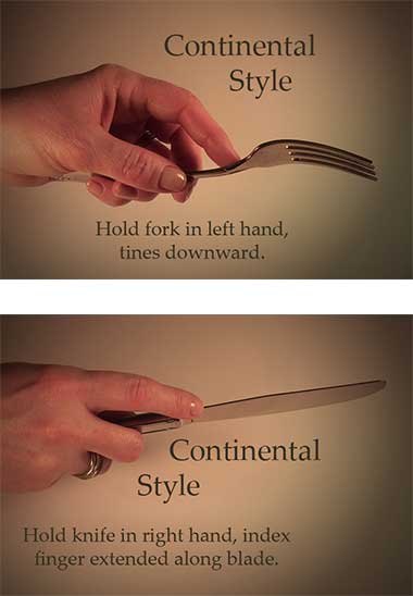knife and fork etiquette