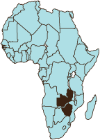 zampia and zimbabwe map